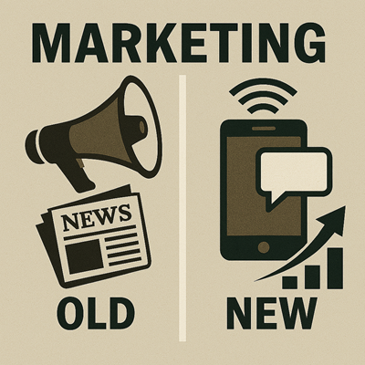 New Dogs Learning Old Tricks marketing old vs new1sm